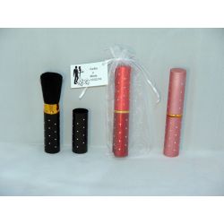 Brocha Maquillaje en bolsa con tarjeta detalles boda