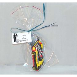 Imán abridor coche en bolsa con tarjeta personalizada