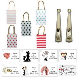 Licor Crema en bolsa asa de cartón y tarjeta