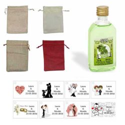 GIN Hierba buena 50ml con bolsa de saco y tarjeta