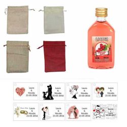 Pack Licor Pacharán 50ml con bolsa de saco y tarjeta