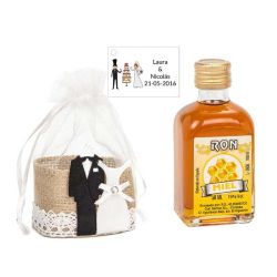 Detalle boda ron miel decorado