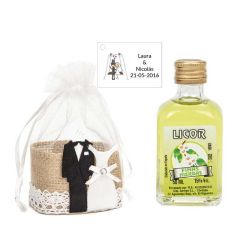 Pack boda licor finas hierbas decorado