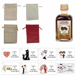 Licor Café 50ml con bolsa de saco y tarjeta