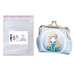 Monedero en bolsa con tarjeta lote regalo