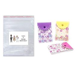 Libreta solapa con bolsa y tarjeta incluida