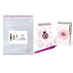 Libreta mariquita en bolsa y tarjeta