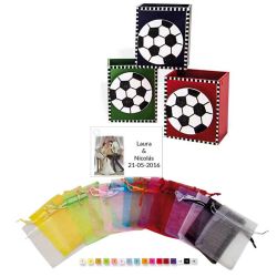 Lapicero en bolsa organza y tarjeta