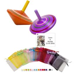 Peonza en bolsa y tarjeta pack detalle boda