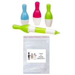 Pack boli con bolsa y tarjeta regalo boda