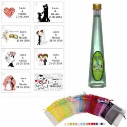Lote Ron mojito en bolsa organza y tarjeta