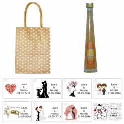 Licor mandarina 40ml en bolsa de asas con tarjeta