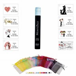 Licor Montepalo 100ML en organza y tarjeta para regalo