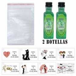 Licor Ron Mojito en bolsa celofan y tarjeta