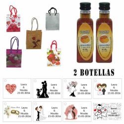 Licor Vodka Caramelo en bolsa asa y tarjeta