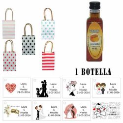 Licor Vodka Caramelo en bolsa asa de cartón y tarjeta