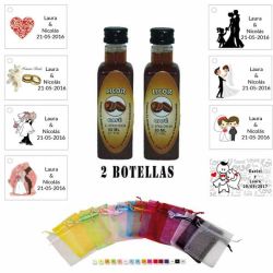 Licor Café en bolsa organza y tarjeta