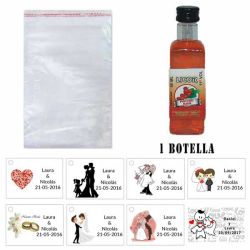 Pacharán en bolsa celofan y tarjeta