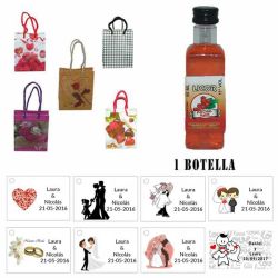 Licor Pacharán en bolsa con asa y tarjeta