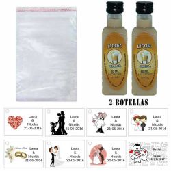 Licor Crema en bolsa celofan y tarjeta