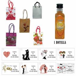 Licor Mandarina en bolsa con asa y tarjeta