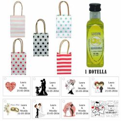 Licor Limoncielo en bolsa asa de cartón y tarjeta