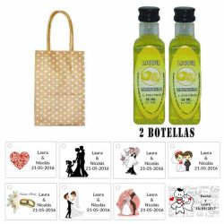 Licor Limoncielo en bolsa asa de cartón y tarjeta