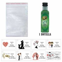 Hierbas en bolsa celofan y tarjeta