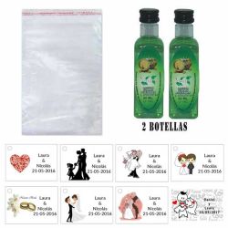 Licor Hierbas en bolsa celofan y tarjeta