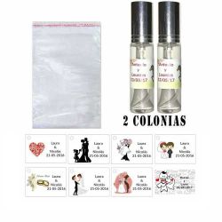 Colonia personalizada olor a rosas para regalos de boda