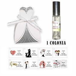 Colonia personalizada olor a rosas para regalos de boda