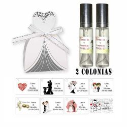 Colonia personalizada olor a rosas para regalos de boda