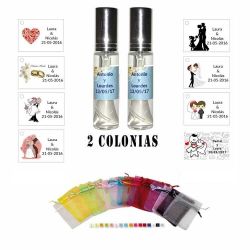 Colonia personalizada para regalo de invitados