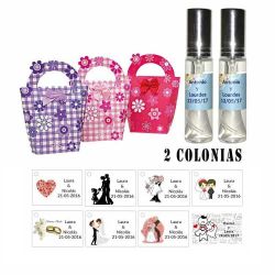 Colonias personalizadas en cesta