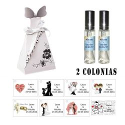 Colonias personalizadas para detalles de boda