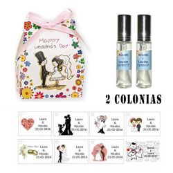 Colonias personalizadas regalos de boda para invitados