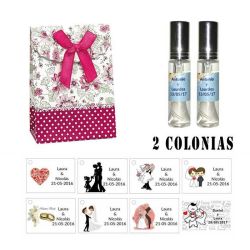 Detalles de boda colonias personalizadas