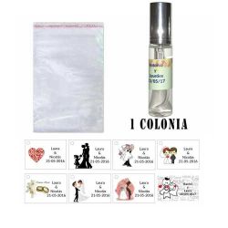 Colonia para invitados personalizada