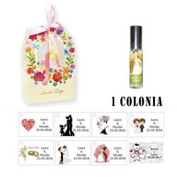 Colonia personalizada detalles para boda invitados