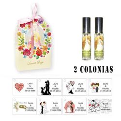 Colonias personalizadas detalles para boda invitados