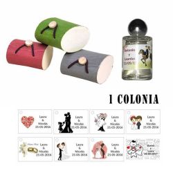 Colonia regalos de boda con caja