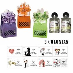 Colonia personalizada regalos para invitados