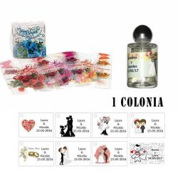 Colonia personalizada para regalos boda