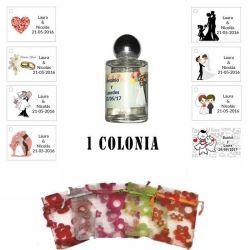 Colonia personalizada para regalos de invitados