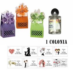 Colonia personalizada regalos de invitados