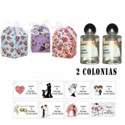 Colonias personalizadas regalos invitados de boda