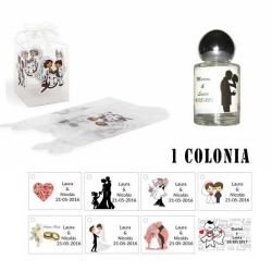 Colonia para detalles boda con caja acetato