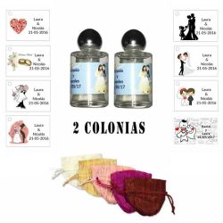 Colonias regalo de boda con bolsa