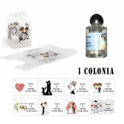 Colonia detalles boda caja acetato