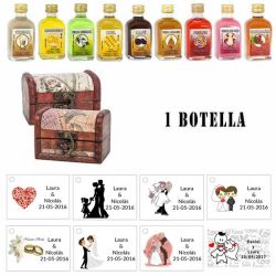 Detalle para invitados de boda 1 licor con baúl